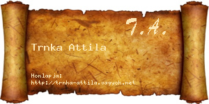 Trnka Attila névjegykártya